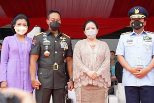 Hadiri Sertijab Panglima TNI, Puan Titip Pesan Khusus